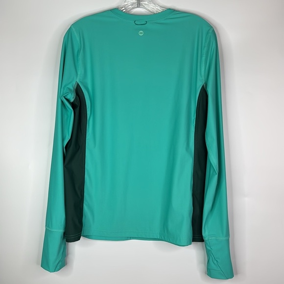 Eddie Bauer Turquoise Blue Shoreline Long Sleeve Rash Guard Shirt Large - Picture 4 of 9